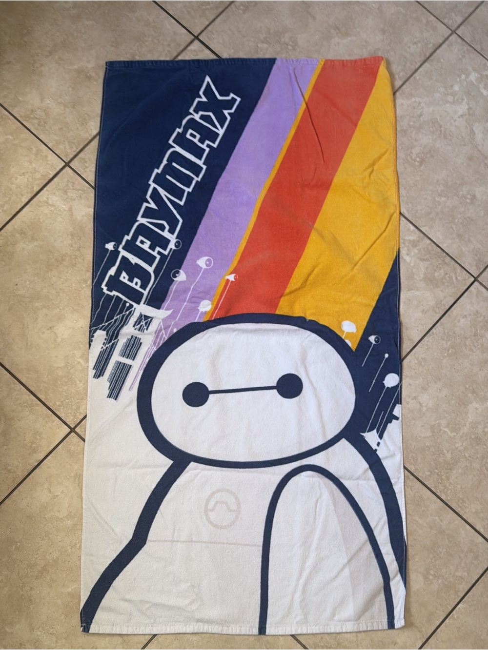 Disney Baymax Kids Swim Towel – White, Navy, Purple, Red, Yellow
